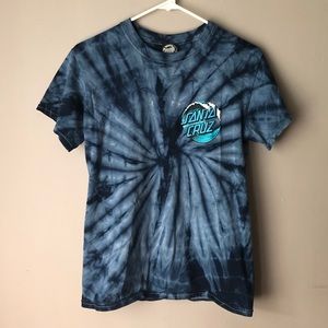 santa cruz blue tiedye shortsleeve tshirt size s